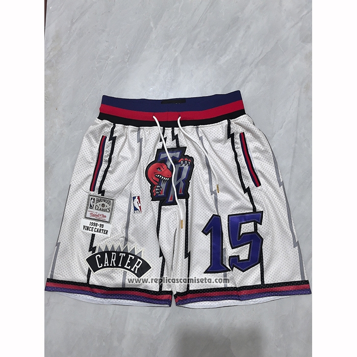 Pantalone Toronto Raptors Mitchell & Ness Hardwood Classics Blanco